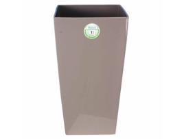 Vaso RIVIERA Nuance Quadrado Taupe Plástico 38 X 38 X 69 Cm