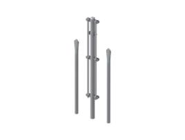 Conjunto Poste Esquinero Galvanizado MRT