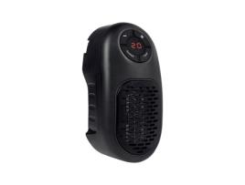 Mini Aquecedor Plug-in Preto VIVAHOGAR
