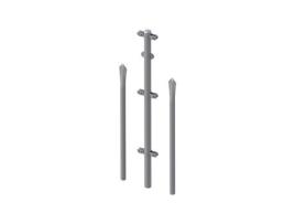 Conjunto Poste Refuerzo Galvanizado MRT