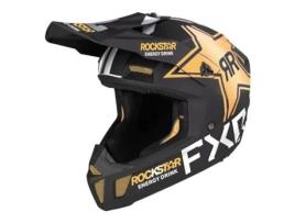 Capacete FXR Motocross Clutch Rockstar Preto Xs