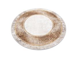 Miro 51236.807 Cercle Tapete Mármore Grego Antiderrapante Bege / Dourado