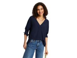 Blusa de Mulher ESPRIT Decote V Azul (S)