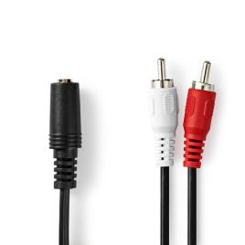 Cabo De Áudio Stereo Femea De 3.5 Mm 2X Rca .
