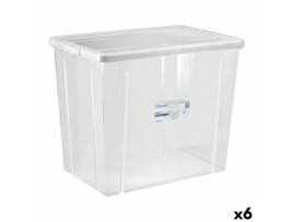 Caixa de Armazenagem com Tampa Tontarelli Linea box 80 L 59 x 39 x 48 cm (6 Unidades)