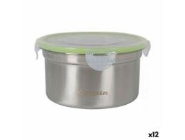 Lancheira Hermética Quttin Redonda 900 ml Aço inoxidável (12 Unidades)