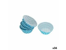 Conjunto de Formas para Pastelaria Wooow Descartável Azul (36 Unidades) (50 pcs)