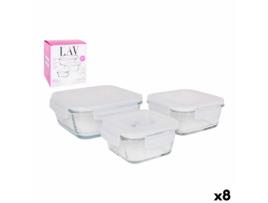 Conjunto de 3 Lancheiras LAV Cristal (8 Unidades) (3 pcs)