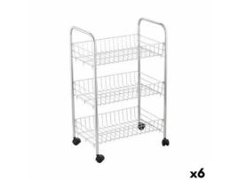 Organizador Confortime Metal Prateado 40 x 26 x 62 cm (6 Unidades)