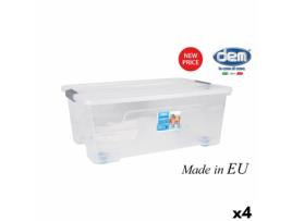 Caixa Multiusos Dem Kira 36 L 57 x 40 x 22 cm (4 Unidades)