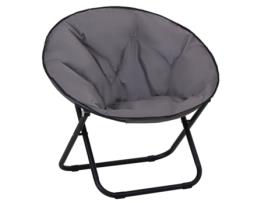 Cadeira Dobrável Tecido Oxford e Metal Cinzento 80X80X75 Cm OUTSUNNY