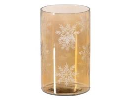 Castiçais Castanho Cristal Ø 15 Cm 15 X 15 X 25 Cm BIGBUY HOME