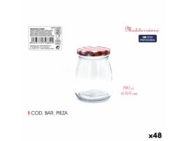 Boião de Vidro Mediterraneo Multiusos 190 ml Vidro (48 Unidades)