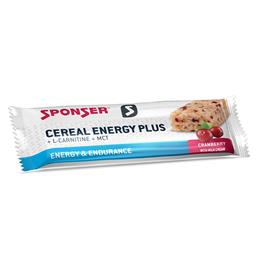 Sponser Sport Food Cereal Plus 40g Cranberry Energy Bars Box 15 Units Transparente