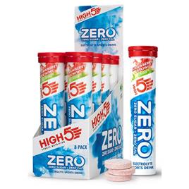 High5 Zero Tablets Box 8 X 20 Units Strawberry & Kiwi Transparente