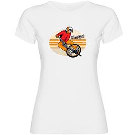 Kruskis Freestyle Rider Short Sleeve T-shirt Branco S Mulher