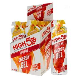 High5 Caffeine Energy Gels Box 40g 20 Units Orange Colorido