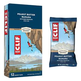 Clif 68g Peanut Butter Banana With Dark Chocolate Energy Bars Box 12 Units Azul