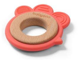 Babyono Chicken Teether Made Of Wood And Silicone Laranja