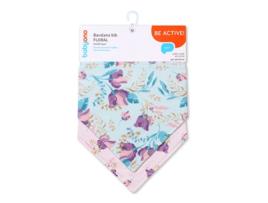 Babyono Set Of 2 Floral Bandana Bib Colorido