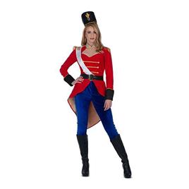 Viving Costumes Toy Soldier Jacket Hat And Meshes Custom Vermelho XL
