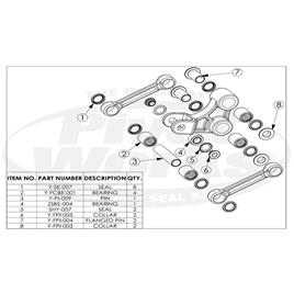 Pivot Works Yamaha Yz 125-250 93 Linkage Repair Kit Prateado