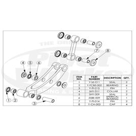 Pivot Works Yamaha Banshee 350 1987-2006 Linkage Repair Kit Transparente