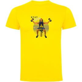 Kruskis Stay Strong Short Sleeve T-shirt Amarelo S Homem