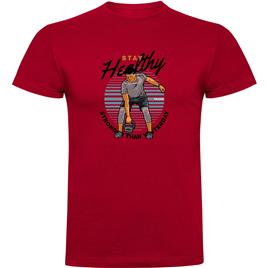 Kruskis Stay Healthy Short Sleeve T-shirt Vermelho M Homem