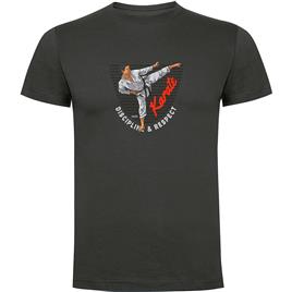 Kruskis Karate Short Sleeve T-shirt Cinzento S Homem