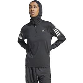 Adidas Own The Run Base Half Zip Sweatshirt Preto XL Mulher