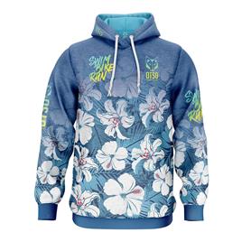 Otso Swim Bike Run Flower Hoodie Azul XL Homem