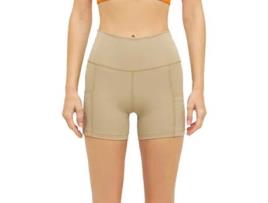 Cuera Short Leggings Beige M Mulher