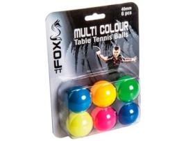 Fox Tt Coloured Table Tennis Balls Transparente 6 Balls