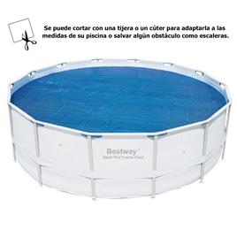Bestway Solar Cover For Swimming Pools With Metal Structure Ø 427 Cm Azul