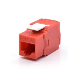 Wp Cat 6a Utp Rj45 Keystone Fiber Optic Adapter Laranja