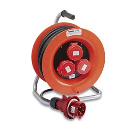 Famatel 30004 Industrial Cable Reel 3 Sockets Vermelho