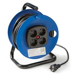 Famatel Disyuntor 2p+ttl 16a 250v 25 M Cable Reel 4 Sockets Azul