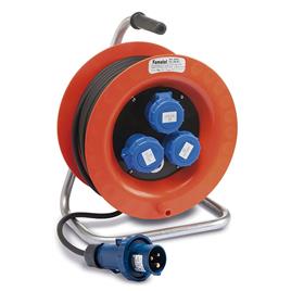 Famatel 30002 Industrial Cable Reel 3 Sockets Laranja