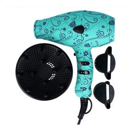 Secador de Cabelo R&J Albi Pro Compacto Bloemen Azul 2000W