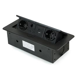 Emuca Atom 26 Multiconetor For Desktop 225 X 111 Mmm Prateado