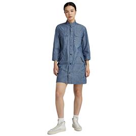 G-star D24745-d186 Long Sleeve Short Dress Azul XS Mulher