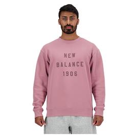 New Balance Iconic Collegiate Graphic Sweatshirt Rosa M Homem