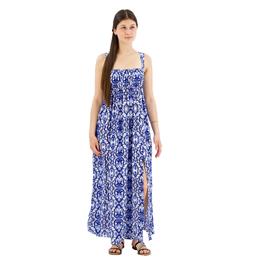 Superdry Tie Back Sleeveless Midi Dress Azul L Mulher