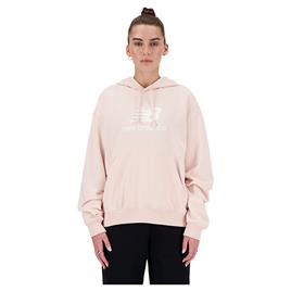 New Balance Sport Essentials French Terry Logo Hoodie Rosa M Mulher