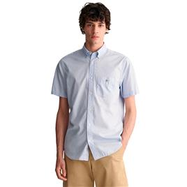 Gant Reg Poplin Short Sleeve Shirt Azul L Homem
