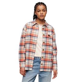 Superdry Check Long Sleeve Shirt Laranja XS Mulher