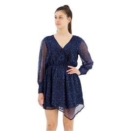 Pepe Jeans Camille Long Sleeve Short Dress Azul L Mulher