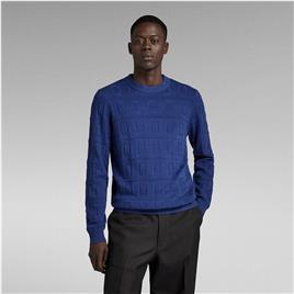 G-star Table Structure R Crew Neck Sweater Azul L Homem