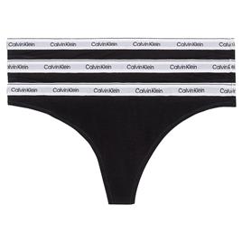 Calvin Klein Underwear 000qd5209e Thong 3 Units Preto L Mulher